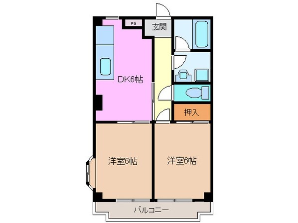 セゾン西別所の物件間取画像